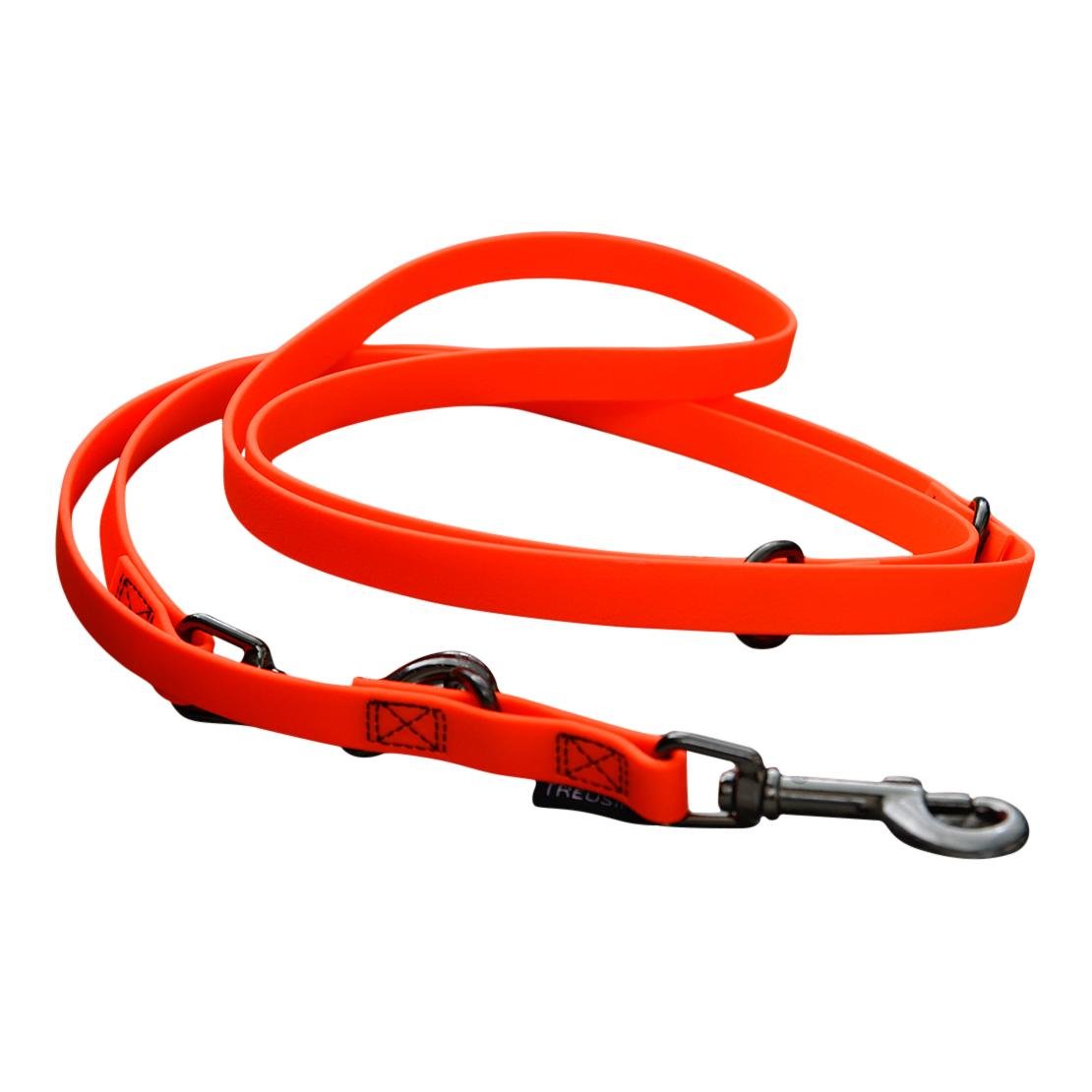 Laisse pour chien Biothane STAY - orange fluo