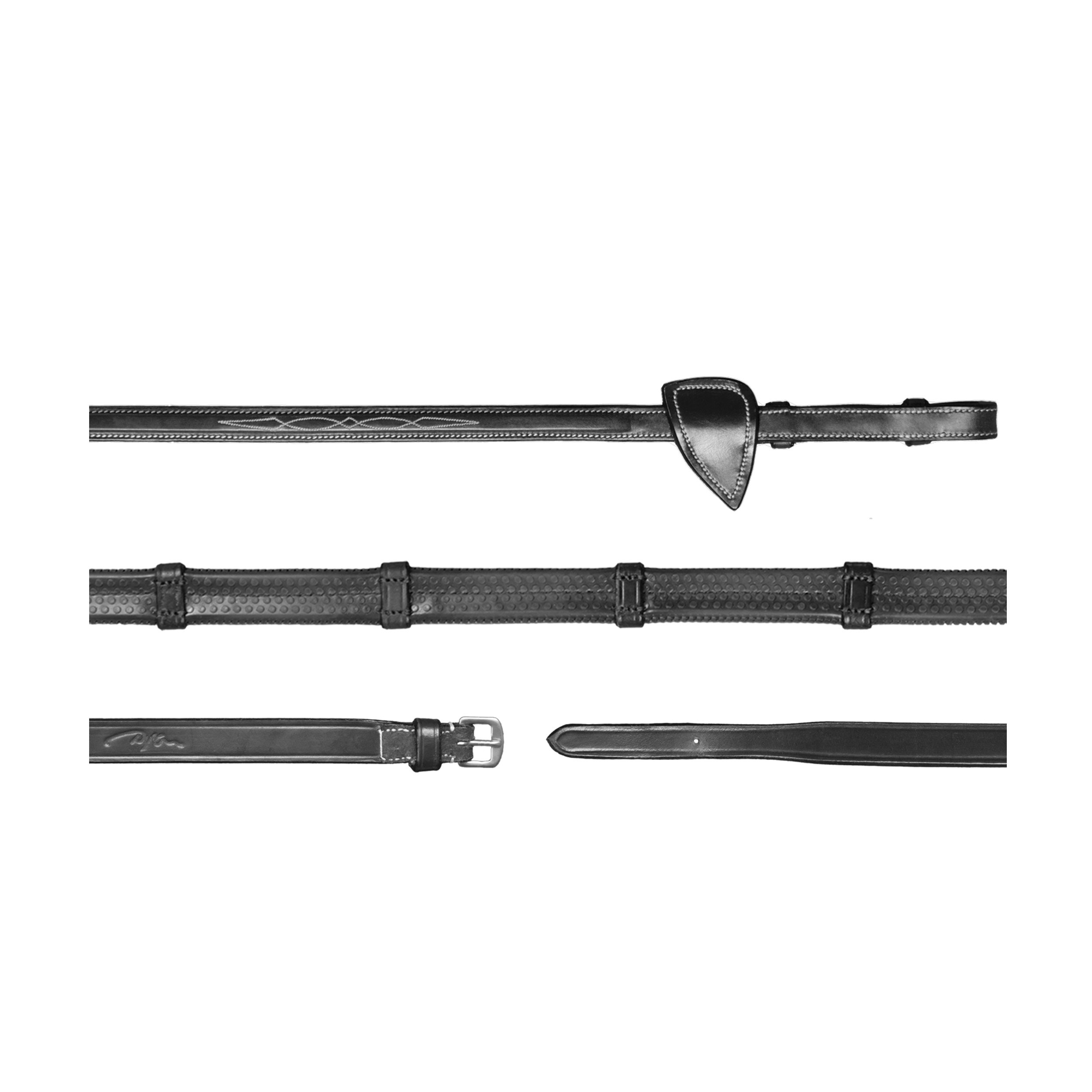 1/2" (13 mm) Gummizügel mit 7 Lederstegen