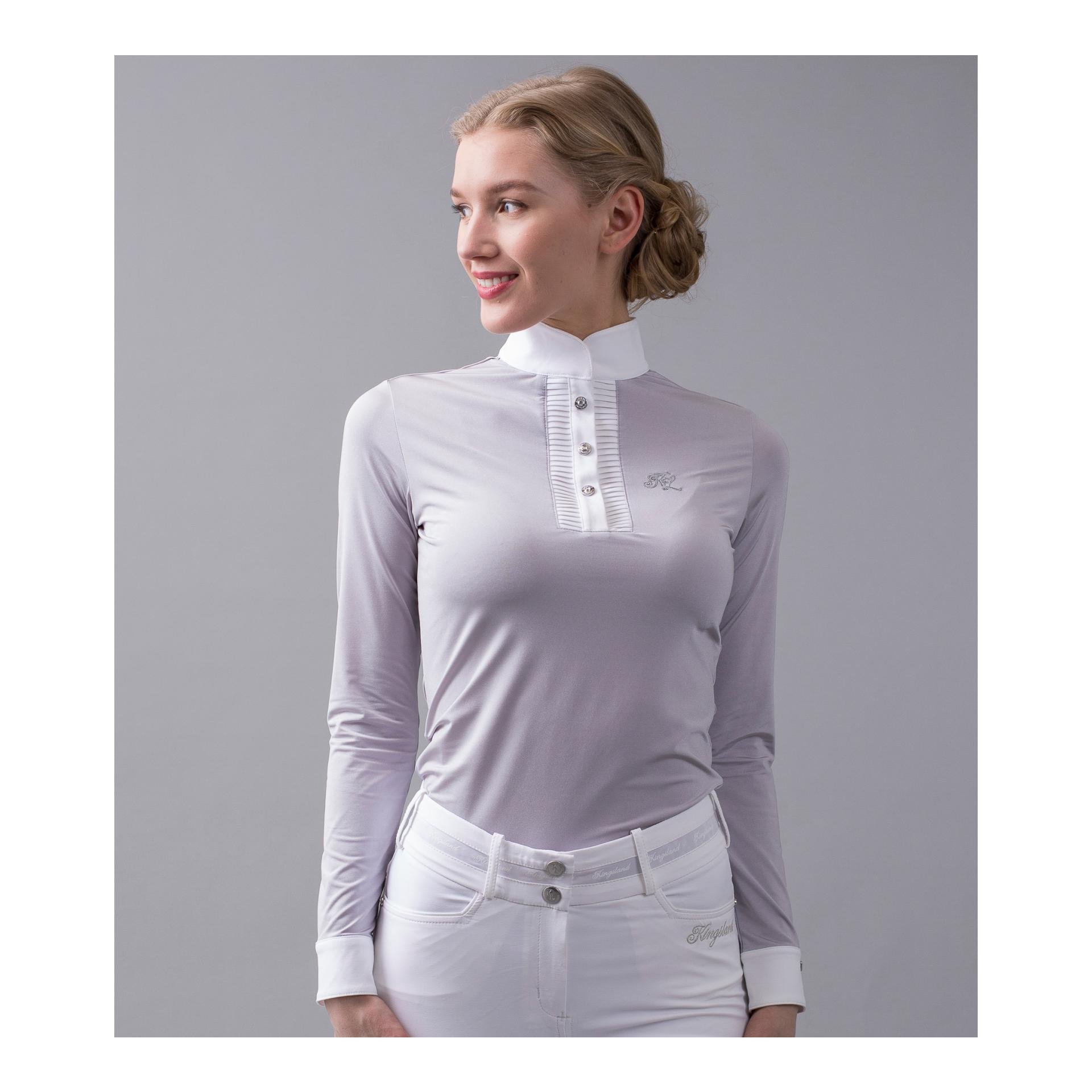 Turniershirt langarm KLOnna Damen - silver