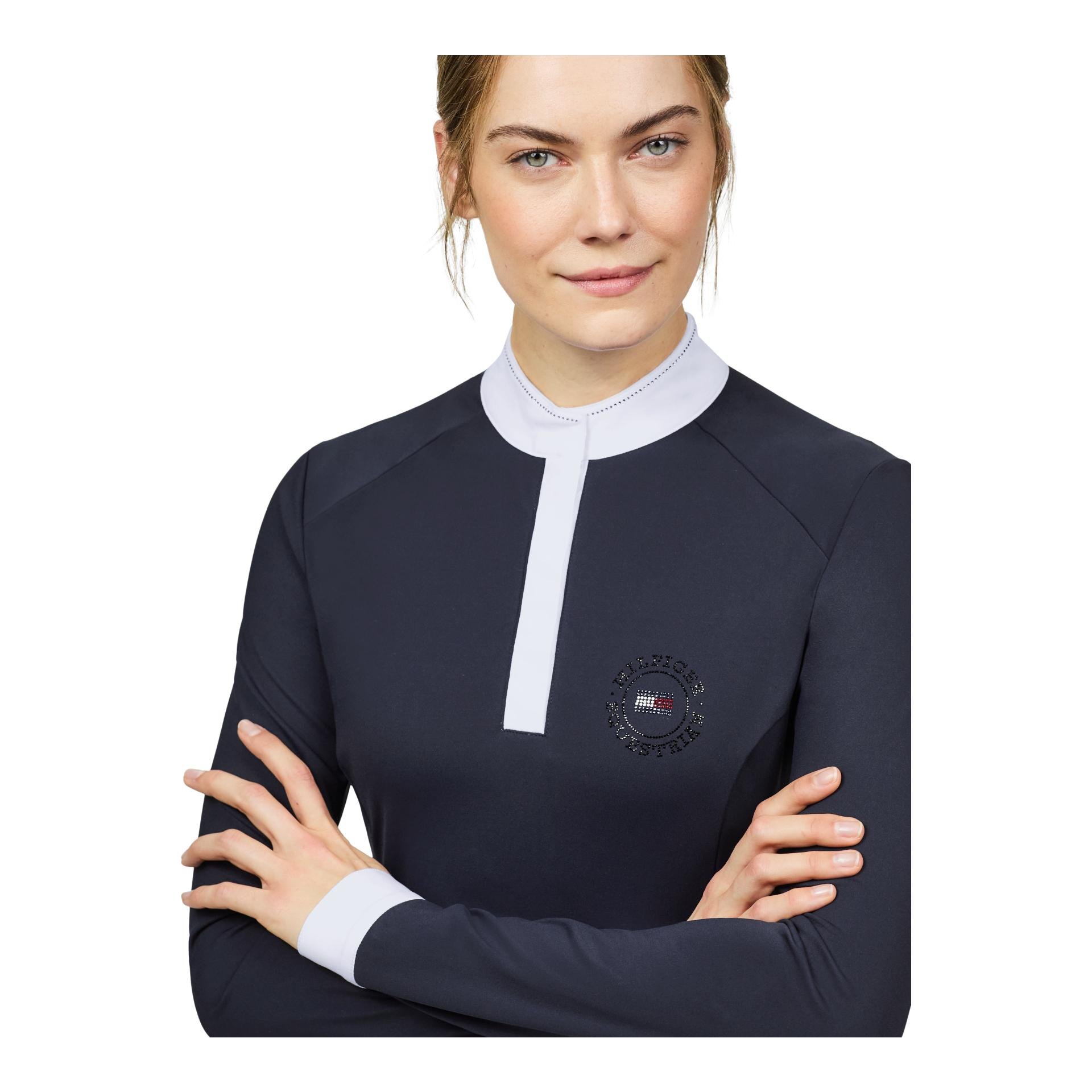 Turniershirt Taylor Langarm Strass Damen