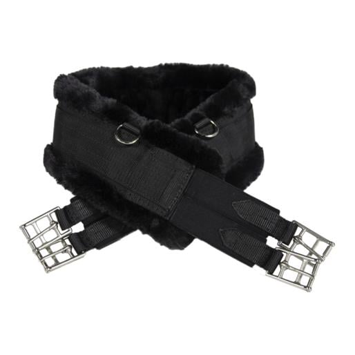 Sattelgurt künstliches Lammfell mit Elast