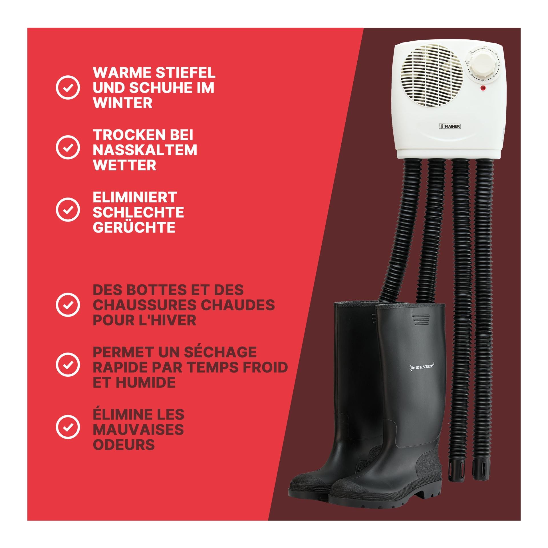 Sèche-chaussures 2 paires 350 watts