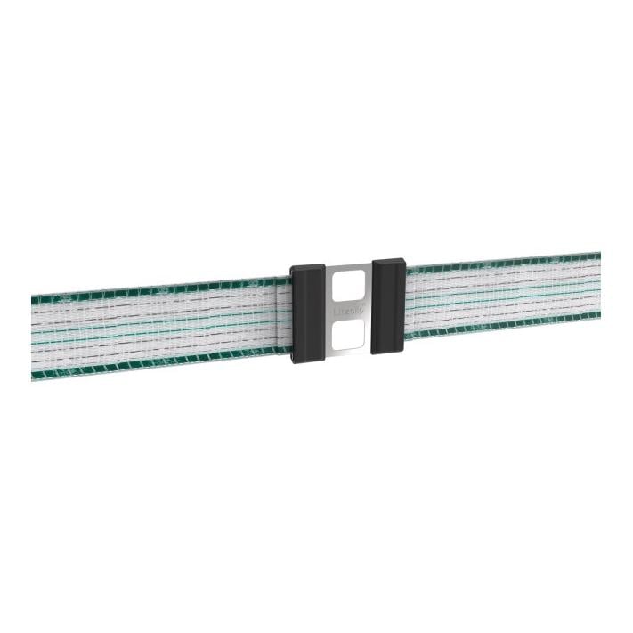 AKO Bandverbinder Litzclip® Edelstahl 5 Stück - 40 mm Bänder - Weiss/Silber -