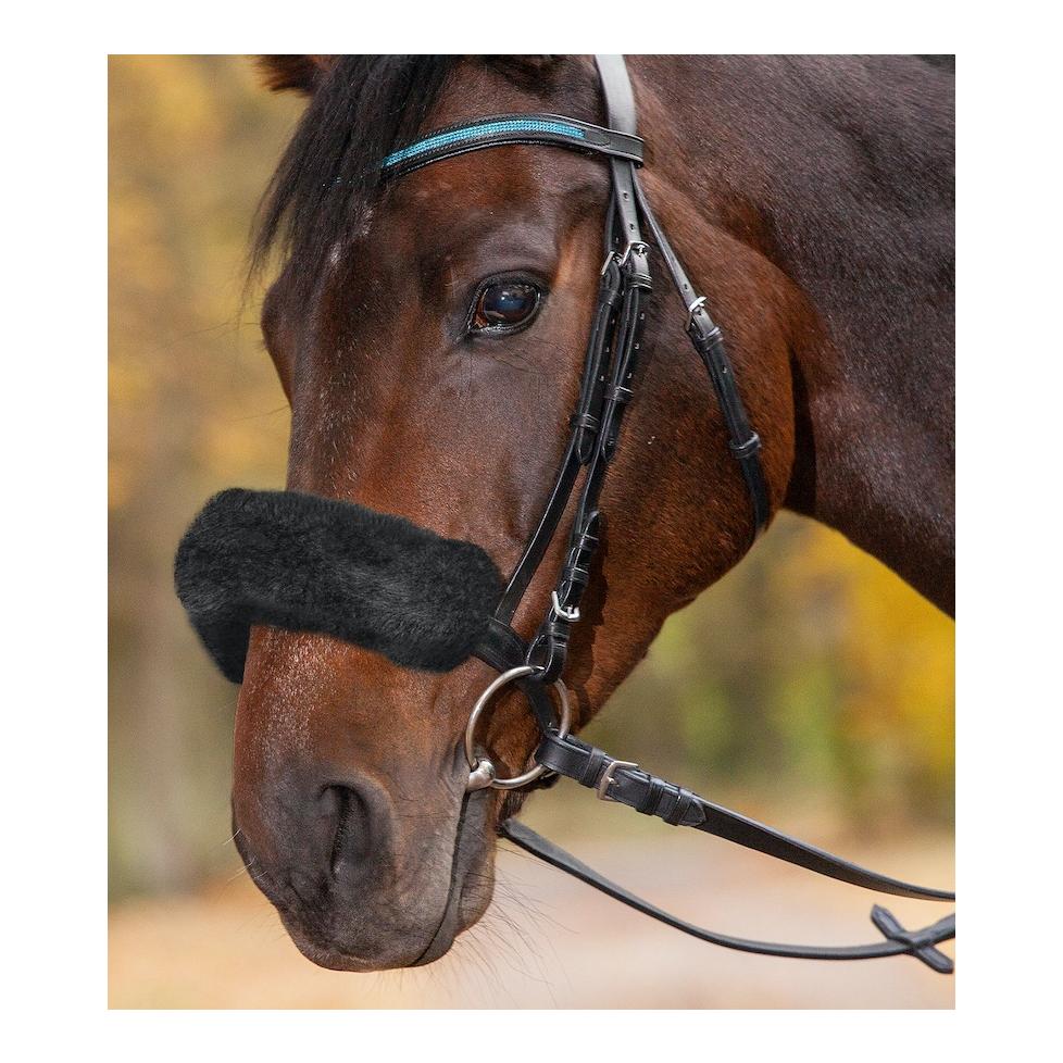 Lammfell Nasen- oder Genickpolster - schwarz