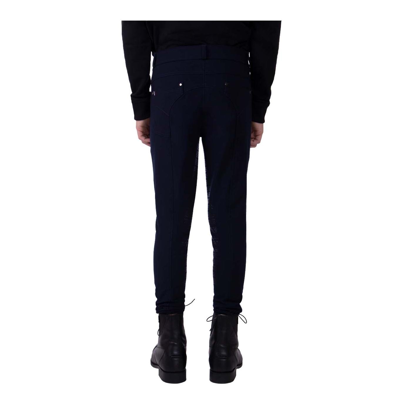 Pantalon d'équitation Novan avec grip au genou Junior – bleu marine 