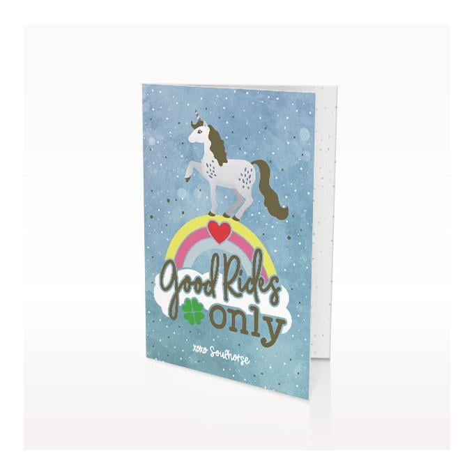 Soulhorse Grußkarte "Good Rides Only" - Blau -