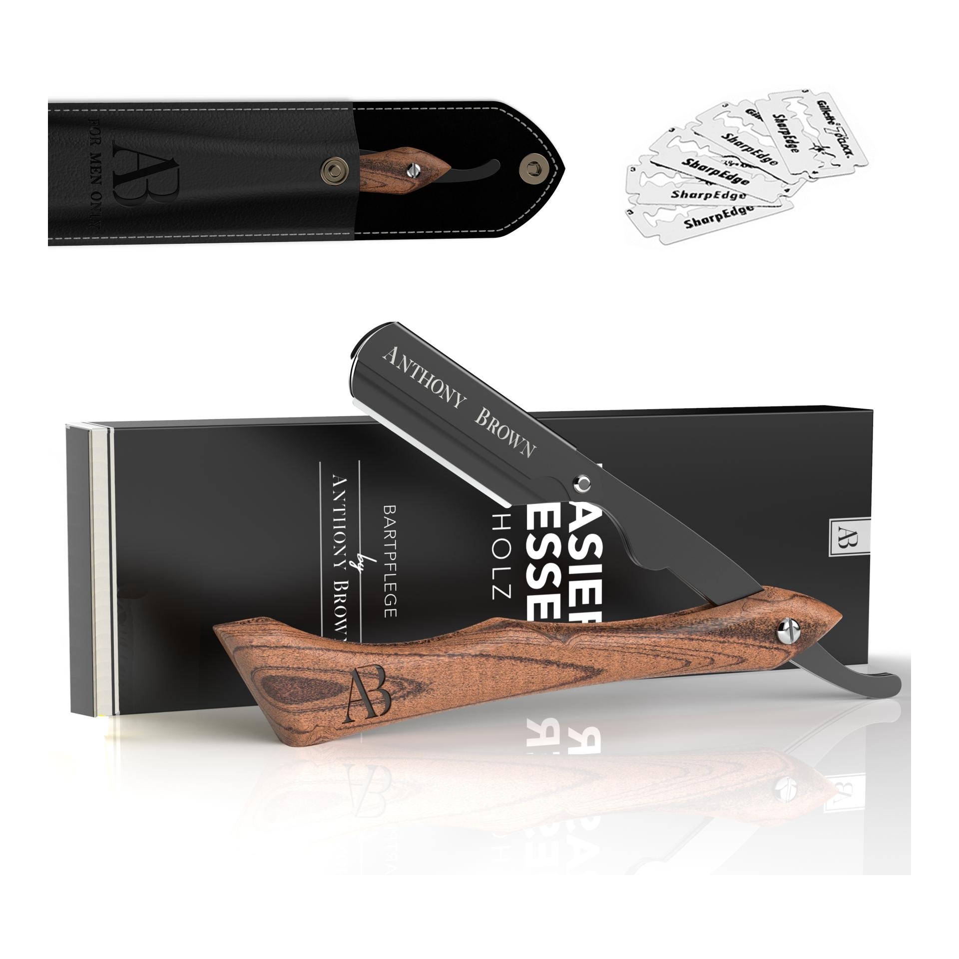 Anthony Brown Rasoir avec poignée en bois Couleur: Noir, Taille: One Size