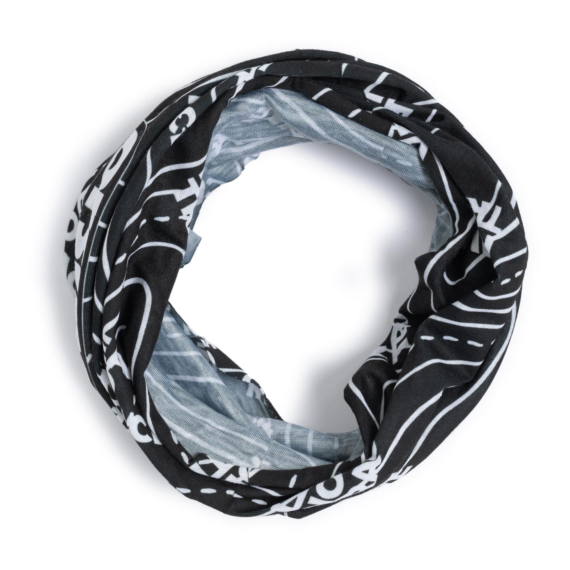 Foulard multifonction écharpe Leave no trace – noir