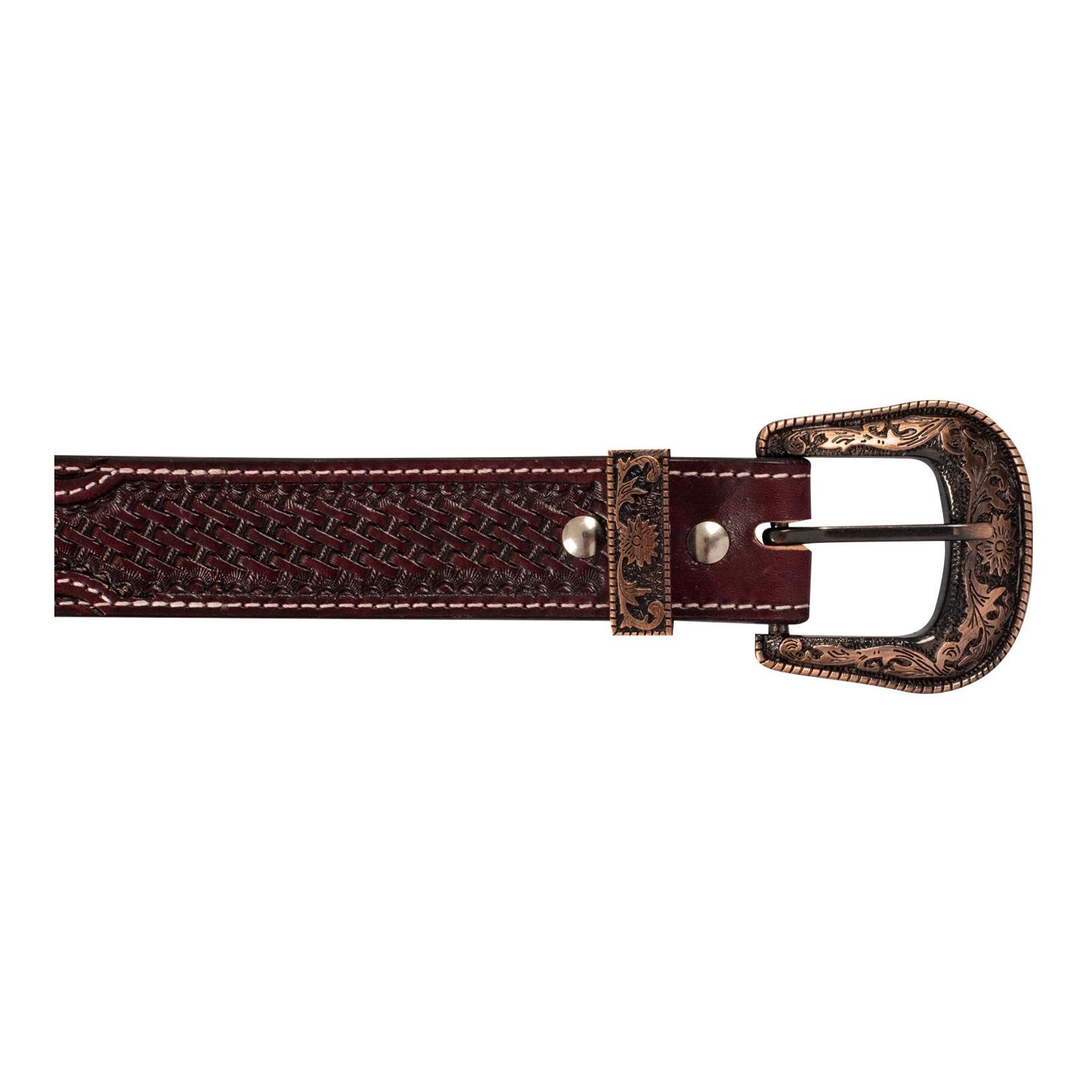 Pool's Westerngurt geflochten mit Kupfer/Zink-Schnalle