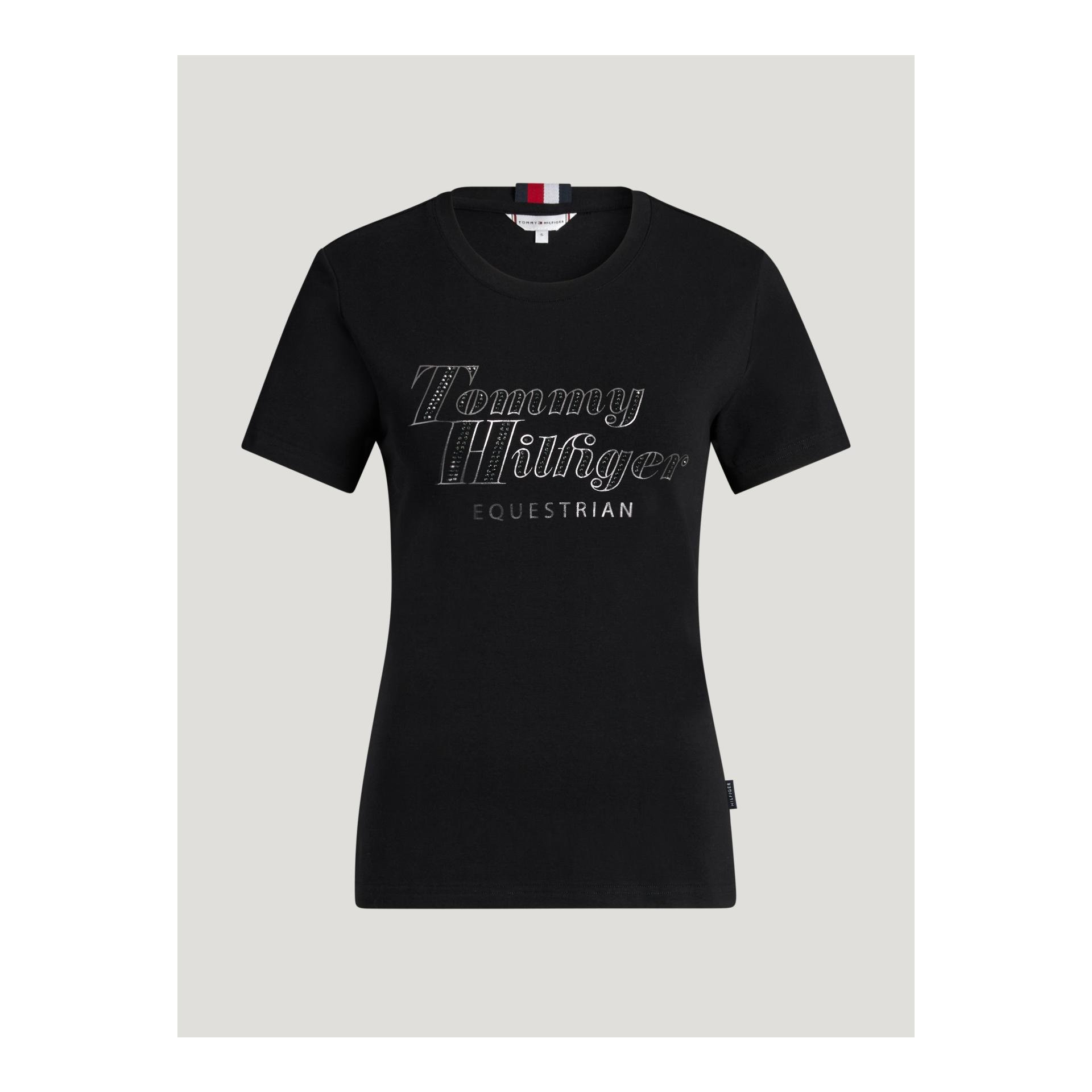 Tommy Hilfiger Equestrian T-Shirt Rhinestone Malibu Damen