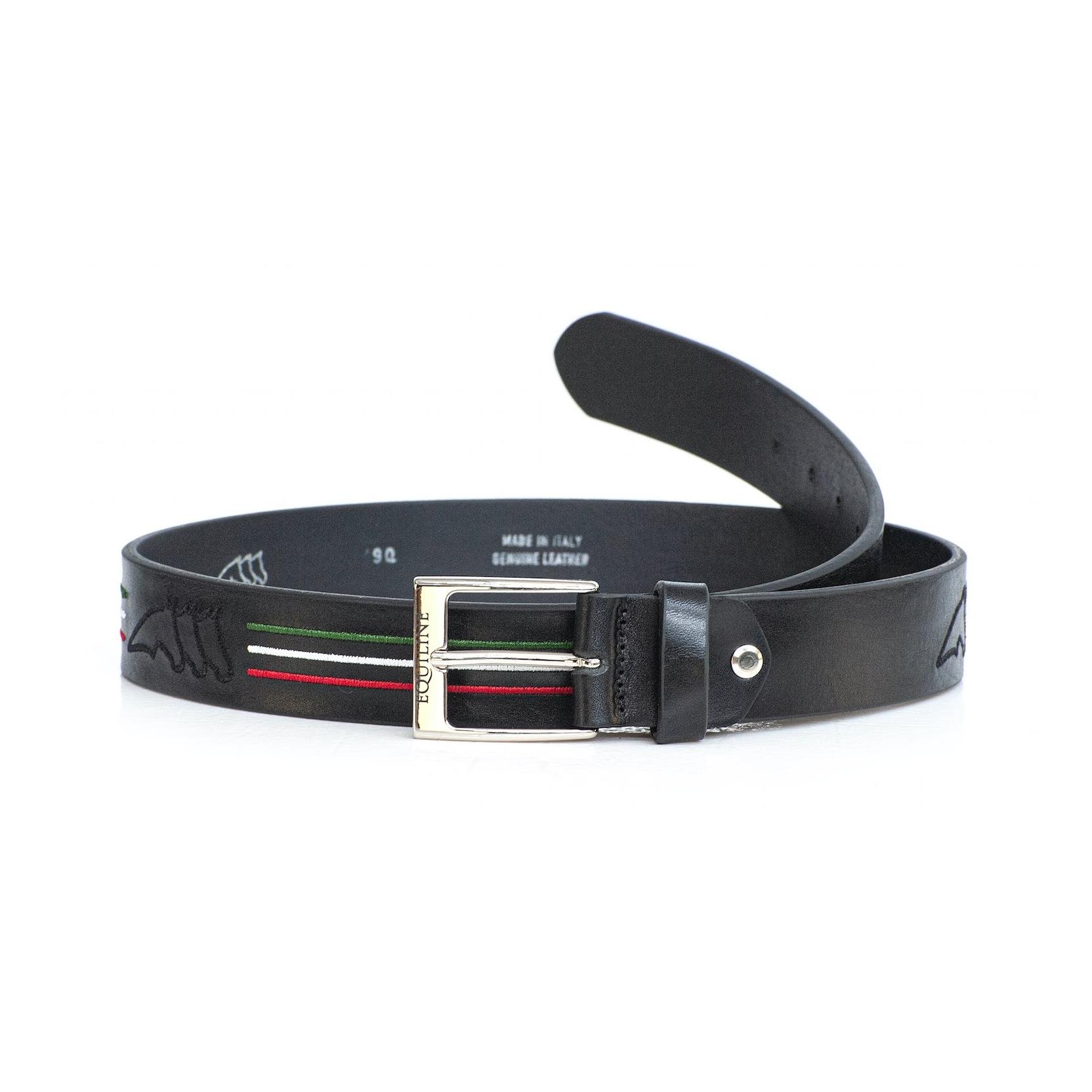 Ledergürtel Ene Unisex - schwarz