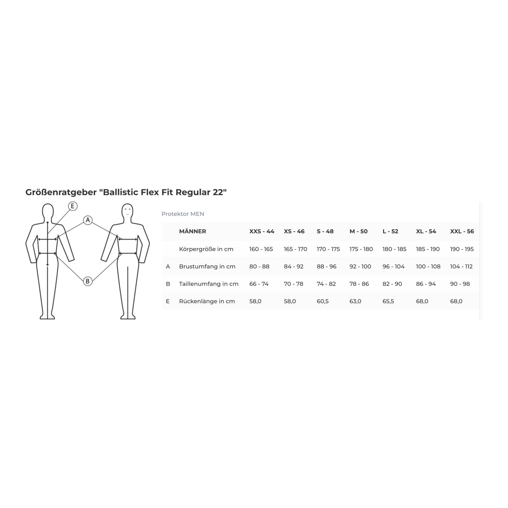 Rückenprotektor Ballistic Flex Fit Regular Unisex - schwarz Rückenprotektor Ballistic Flex Fit Regular Unisex - schwarz