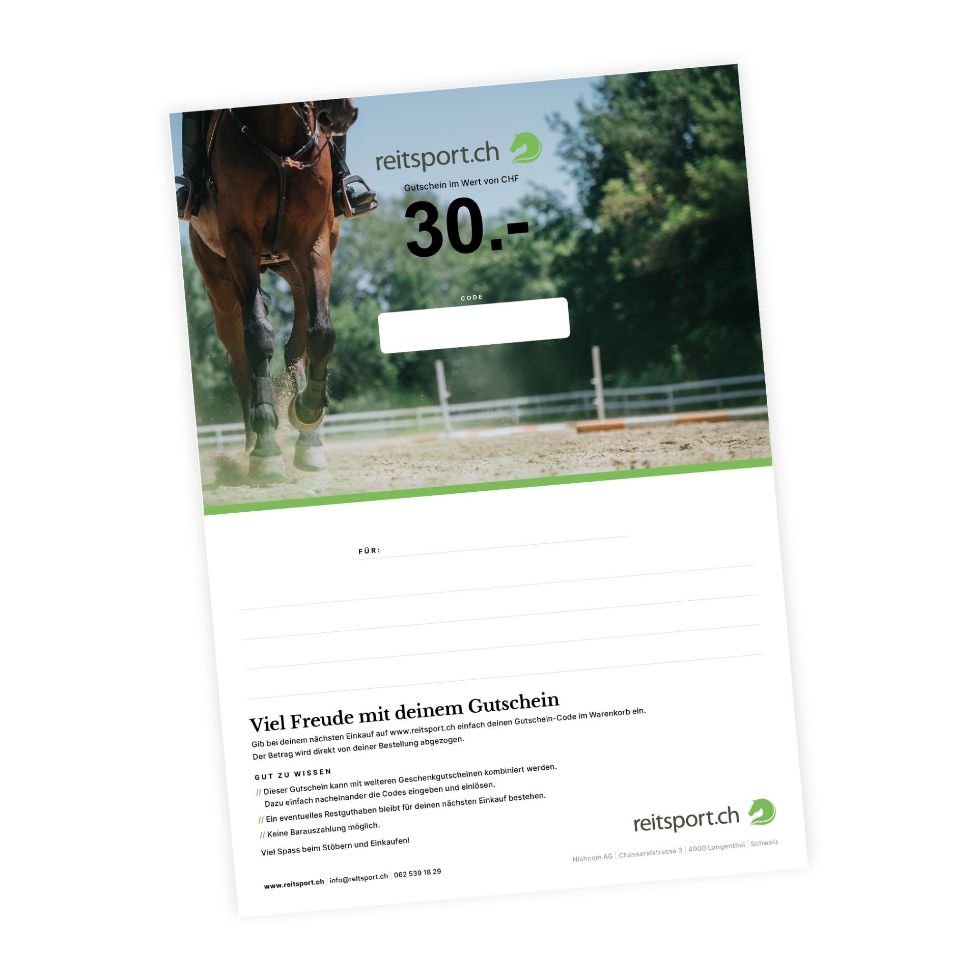 Bon d'achat PDF reitsport.ch