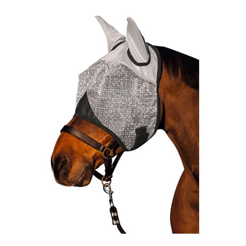 Masque anti-mouches avec protection des oreilles - gris