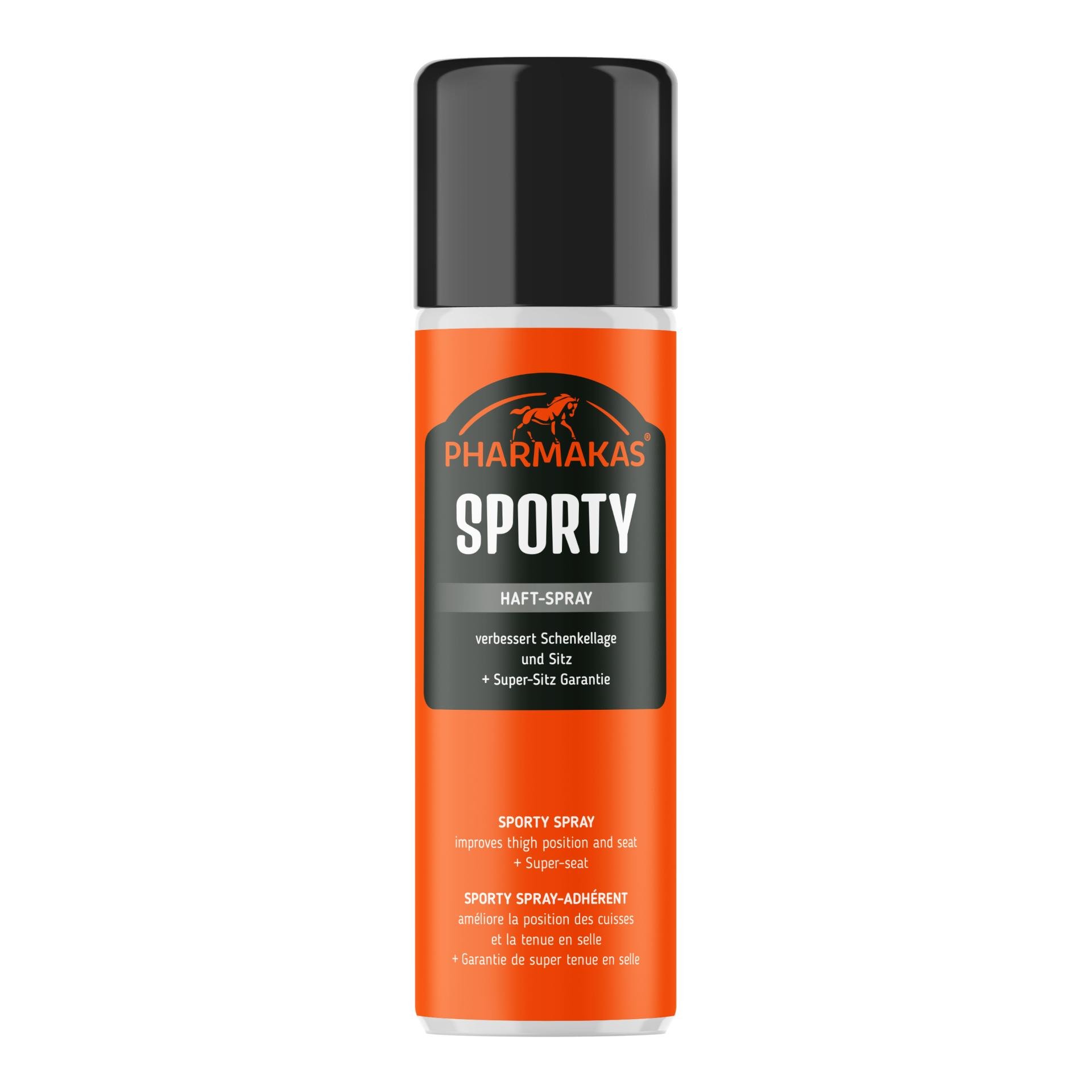 Pharmakas Horse Sporty Haft-Spray - Orange/Schwarz -