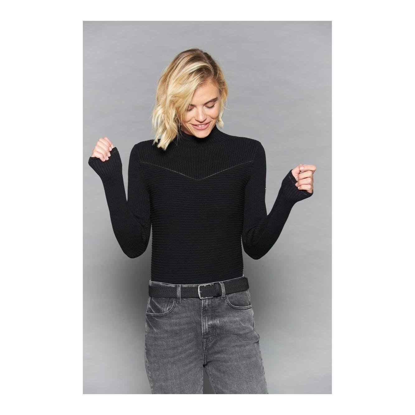 Pullover Shining Damen - black