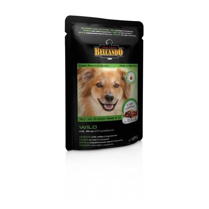 Nourriture humide au gibier avec millet et airelles sachet de 125 g