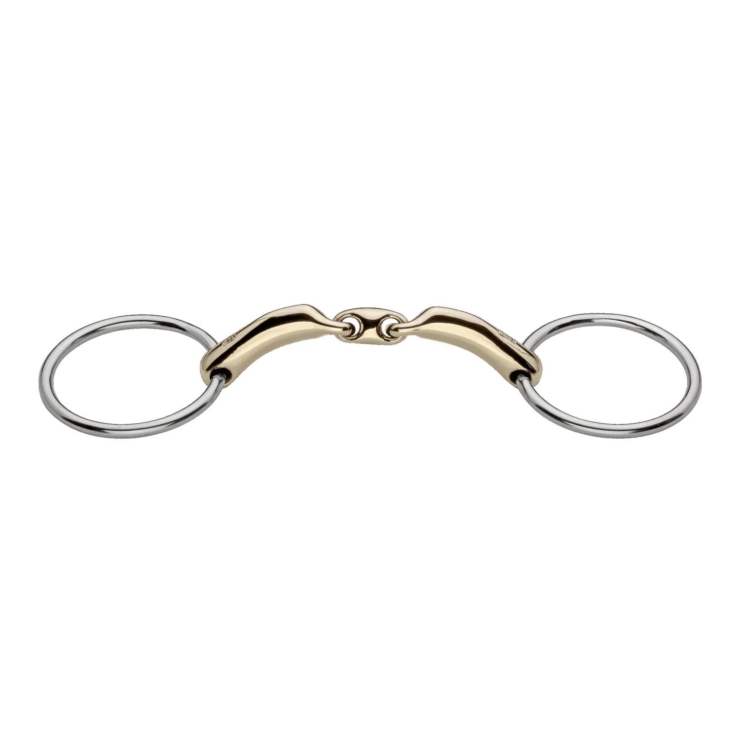 Sprenger Mors de filet à eau double brisure Novocontact 14mm / anneau 70mm