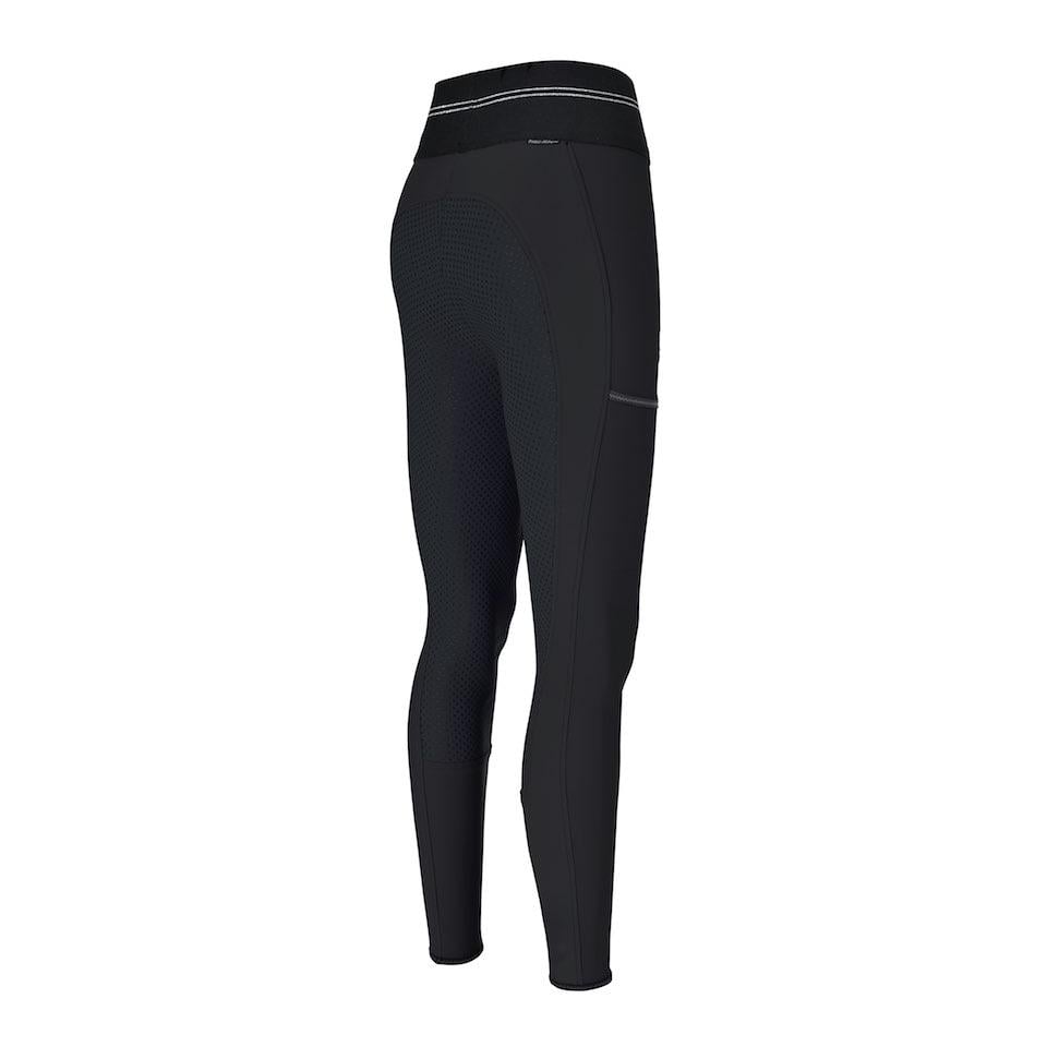 Leggings d'équitation pour dame Athleisure Gia avec garniture grip intégrale - noir