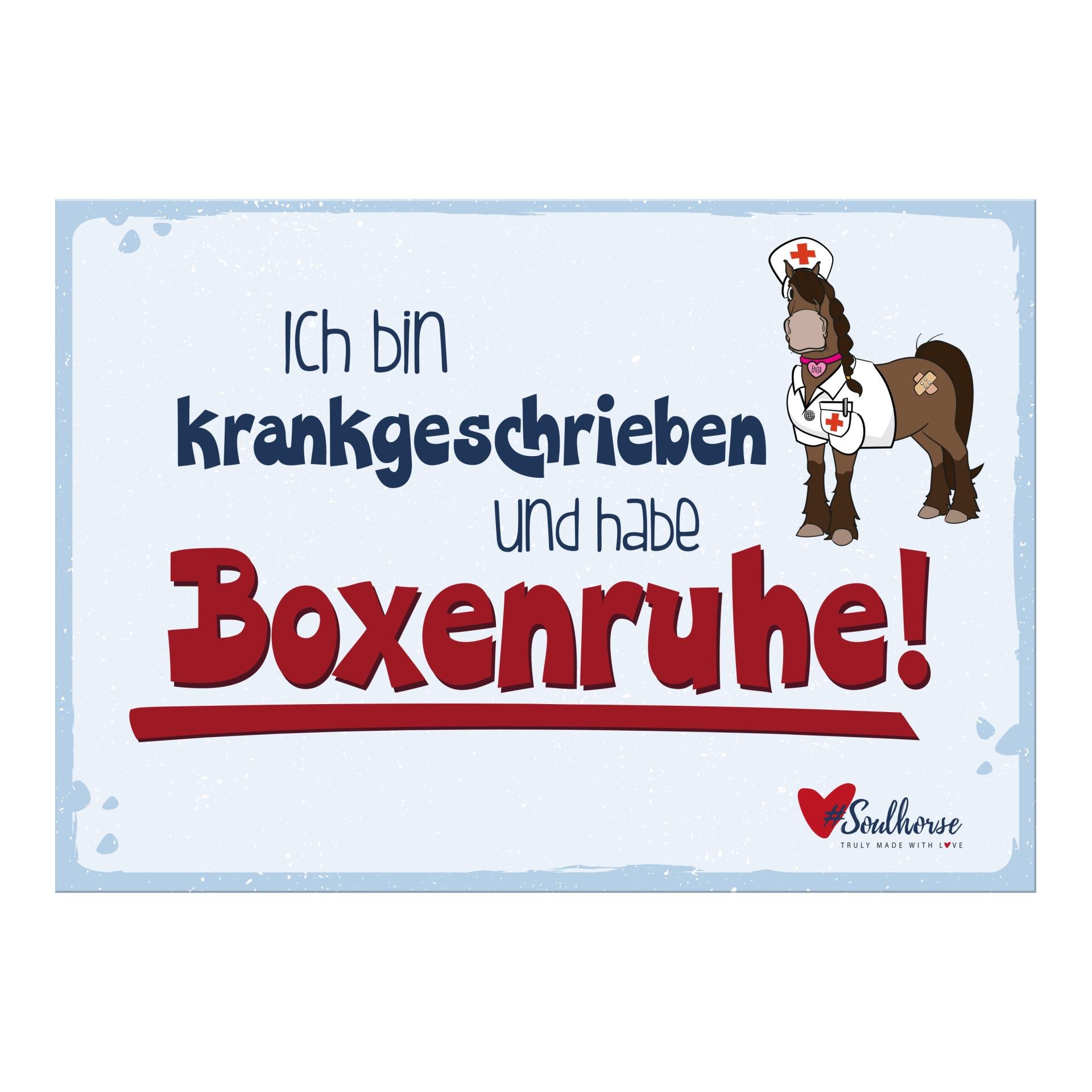 “Boxenruhe” Stallschild
