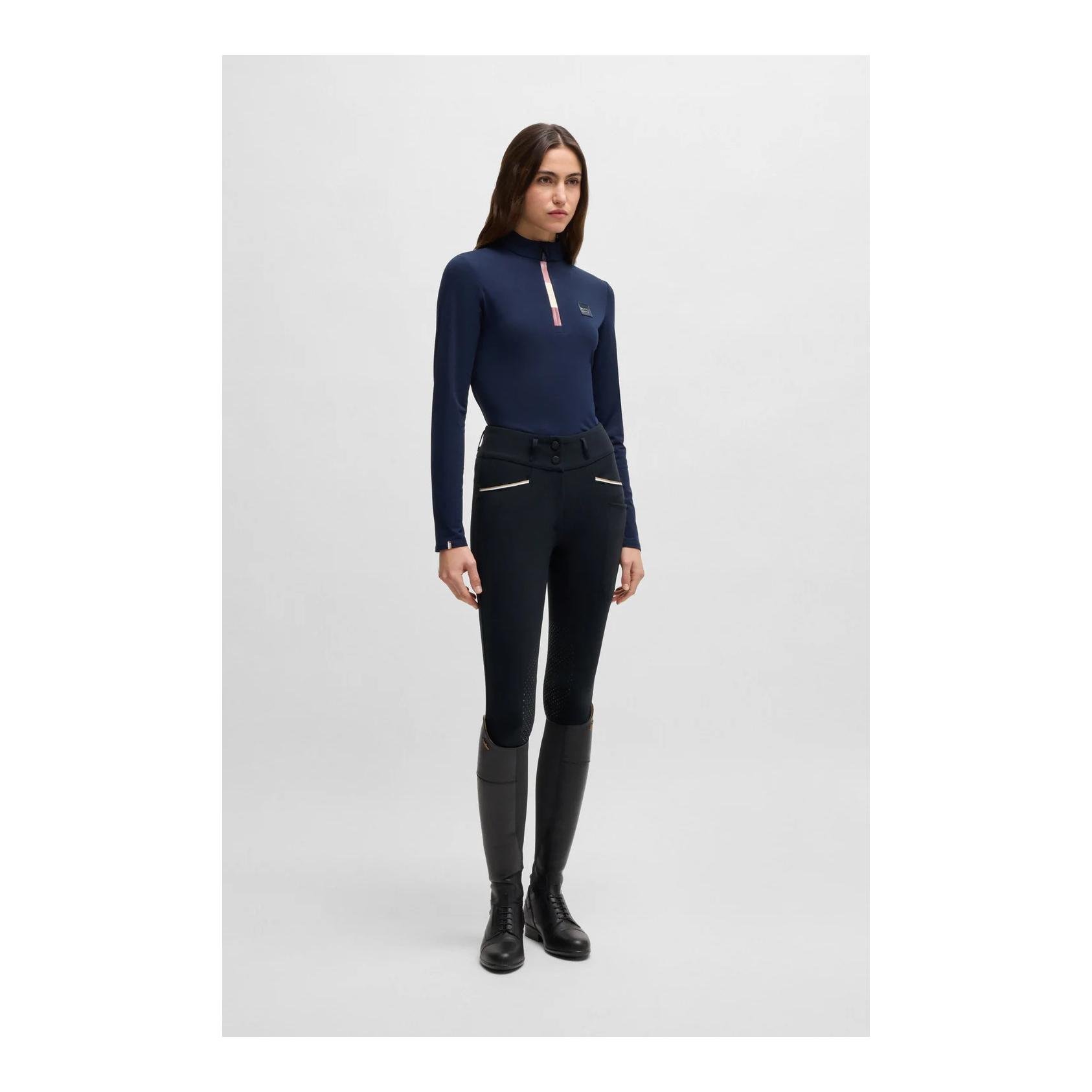 BOSS Equestrian Pantalon d'équitation Hannah taille haute avec renforts aux genoux pour femmes