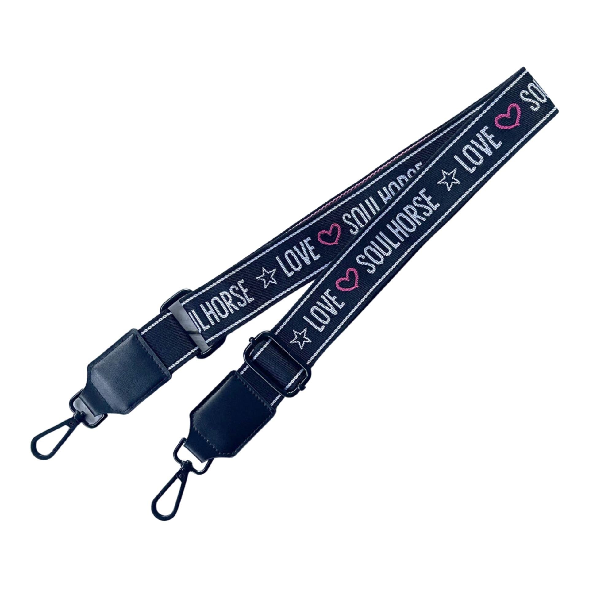 Taschenriemen "Love Soulhorse" - Schwarz -