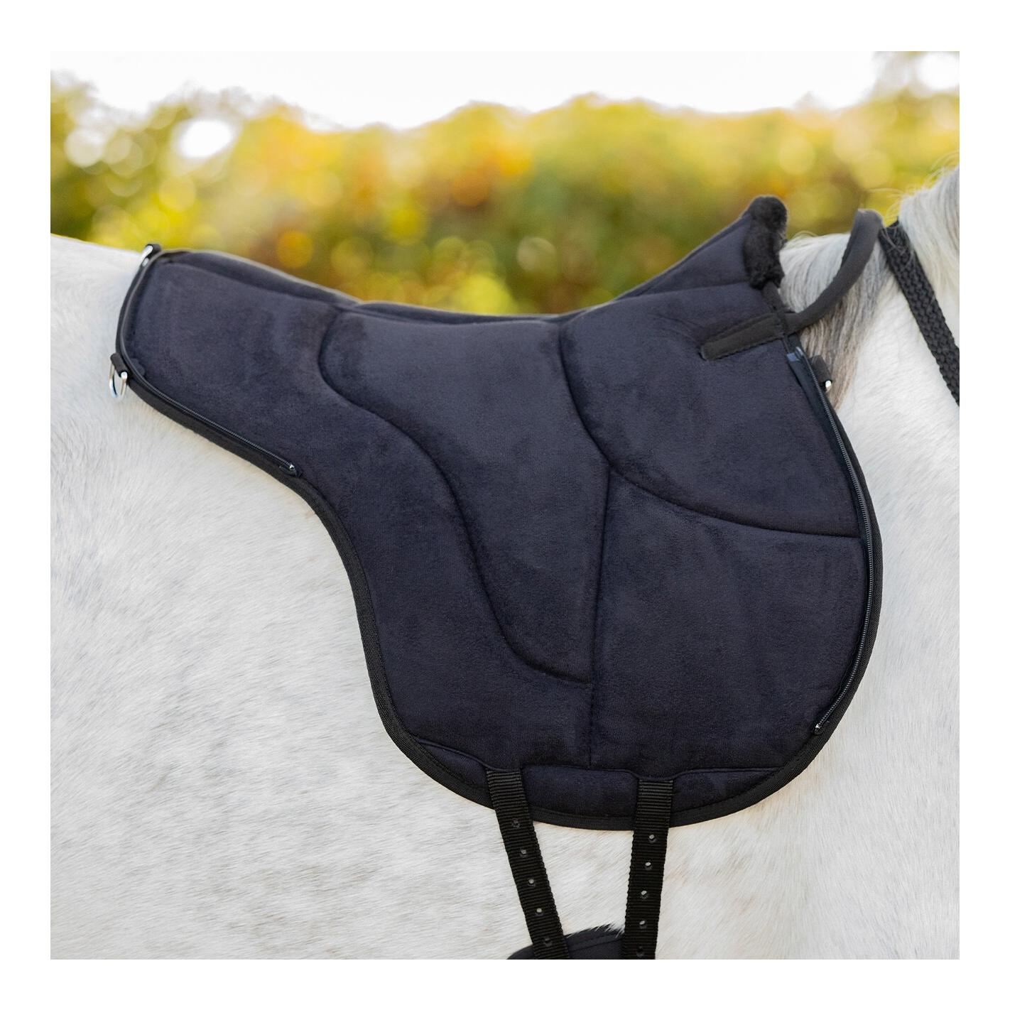 QHP Bareback Pad Super Soft - Reitpad mit Kunstfell & Anti-Rutsch