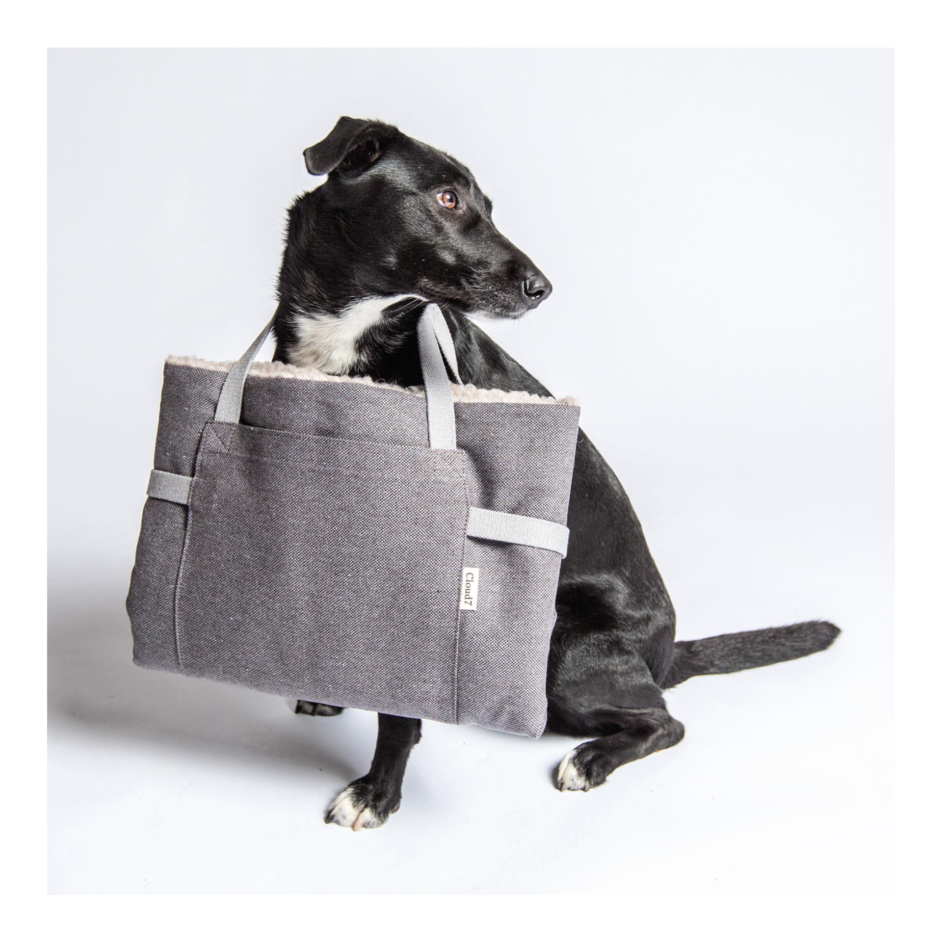 Lit de voyage pour chiens Tweed Grey / Laine - Polyester