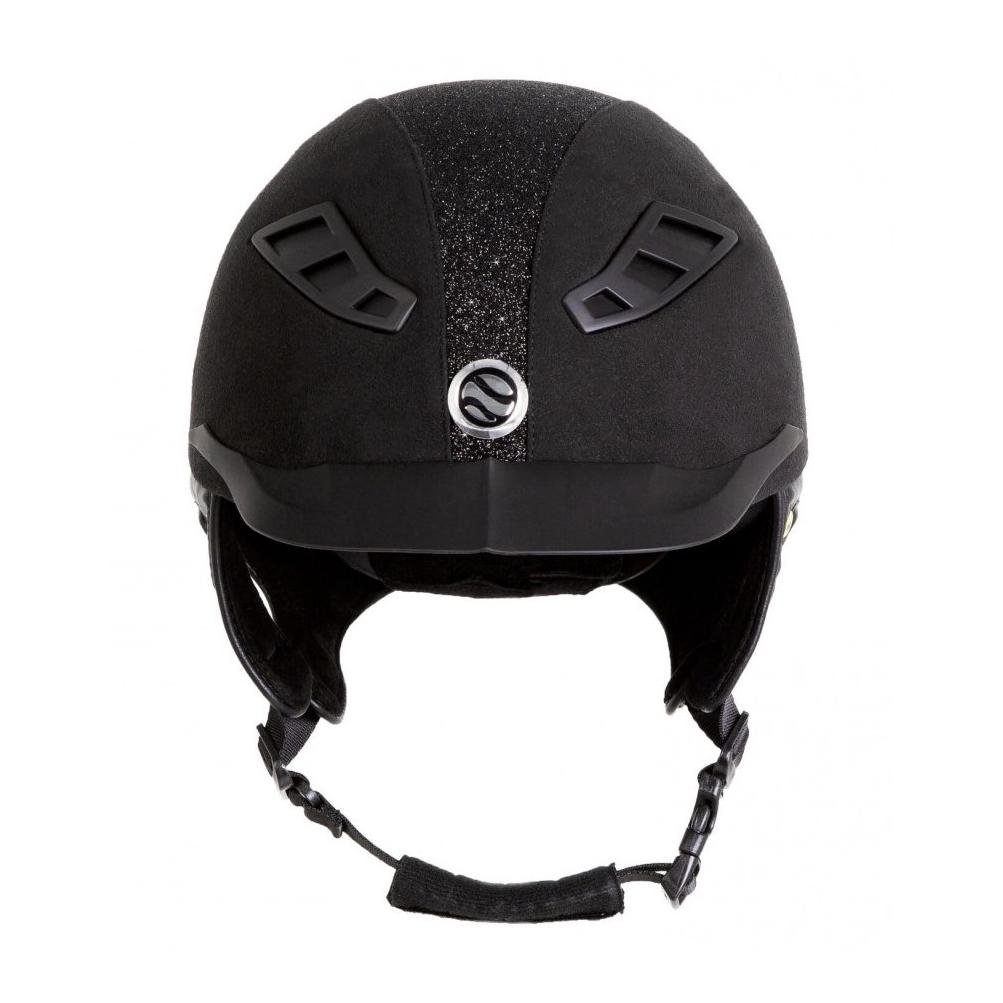 Casque d'équitation pour femme EQ3 Microfibre Black Sand - noir
