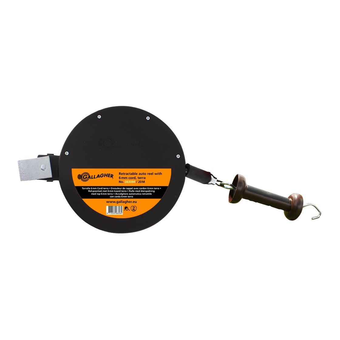 Gallagher Torrolle mit 6 mm-Seil - Schwarz -