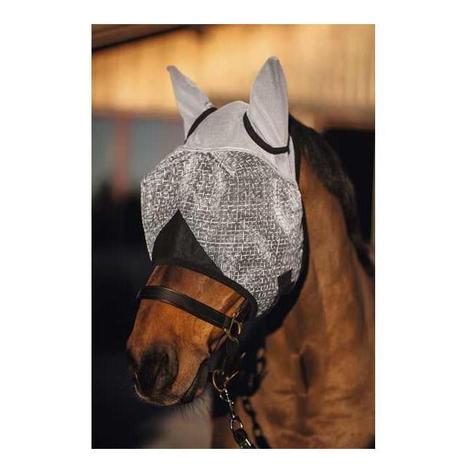 Masque anti-mouches avec protection des oreilles - gris