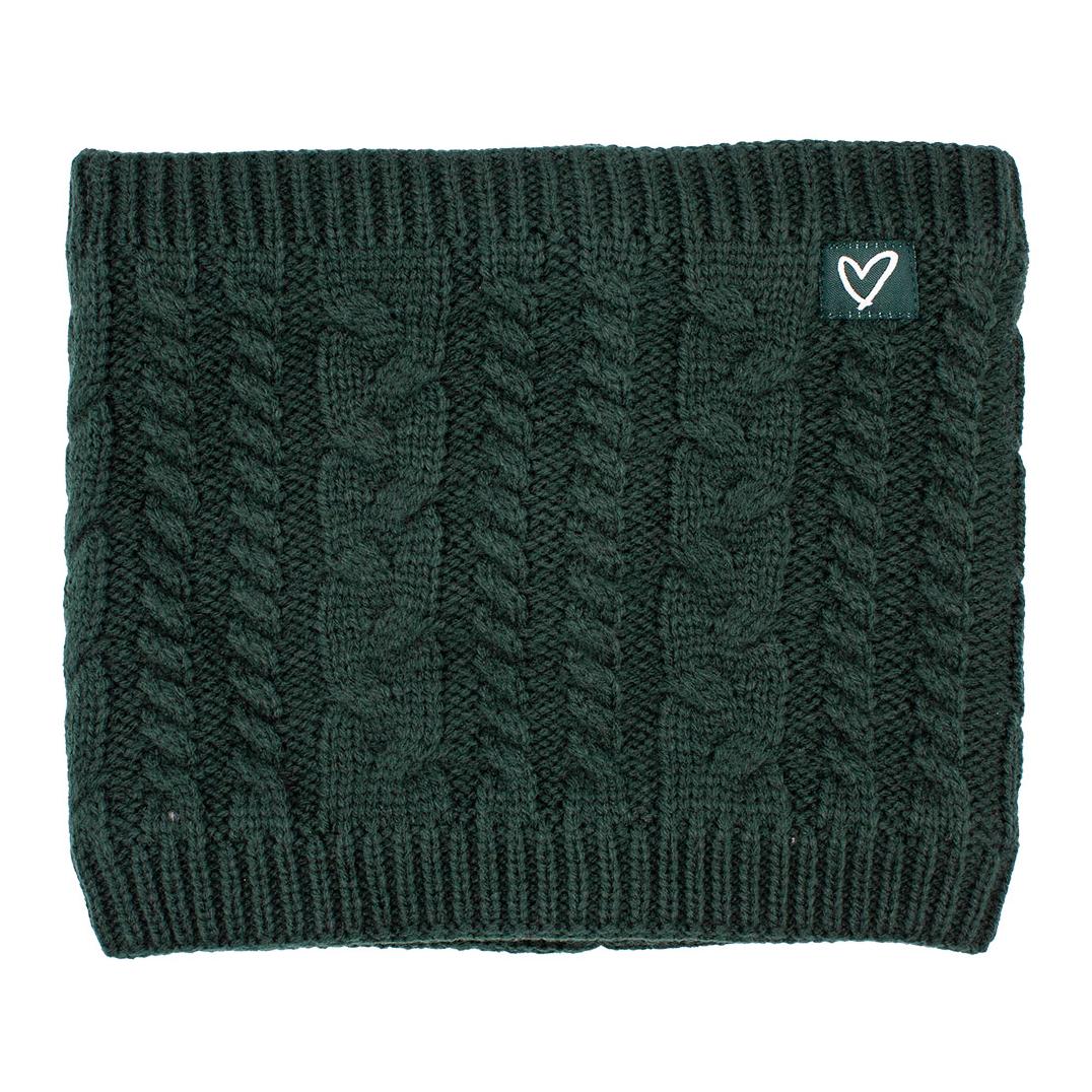 Loop tricoté avec motif de nœuds