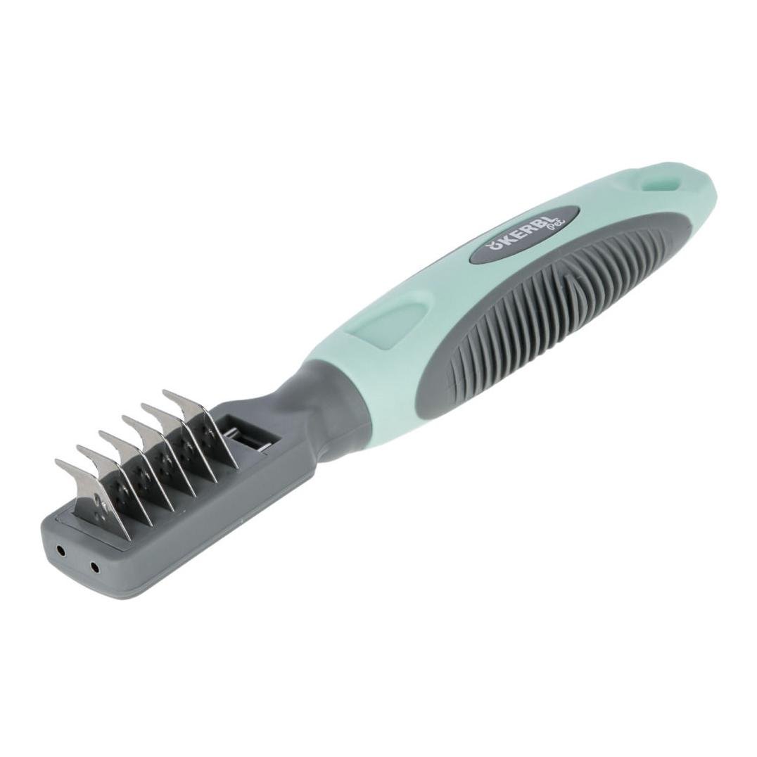 Kerbl Fell-Entfilzungsmesser - Mint/Grau -