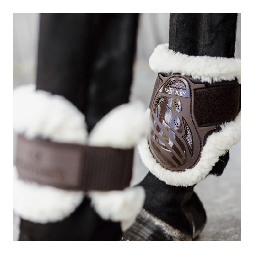 Streichkappen Vegan Lamfell young Horse - braun Streichkappen Vegan Lamfell young Horse - braun