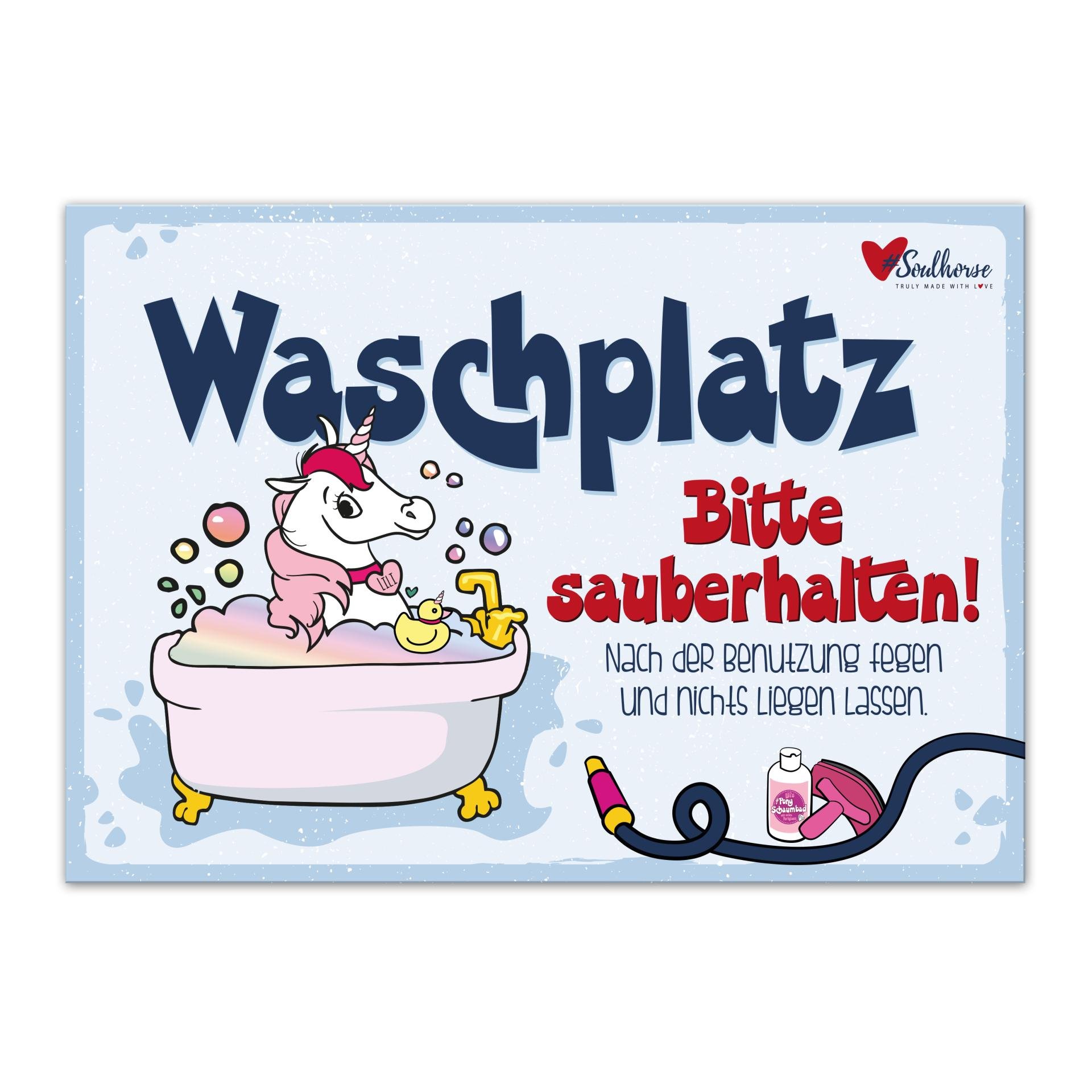 Soulhorse “Waschplatz” Stallschild Taille: Hartschaum