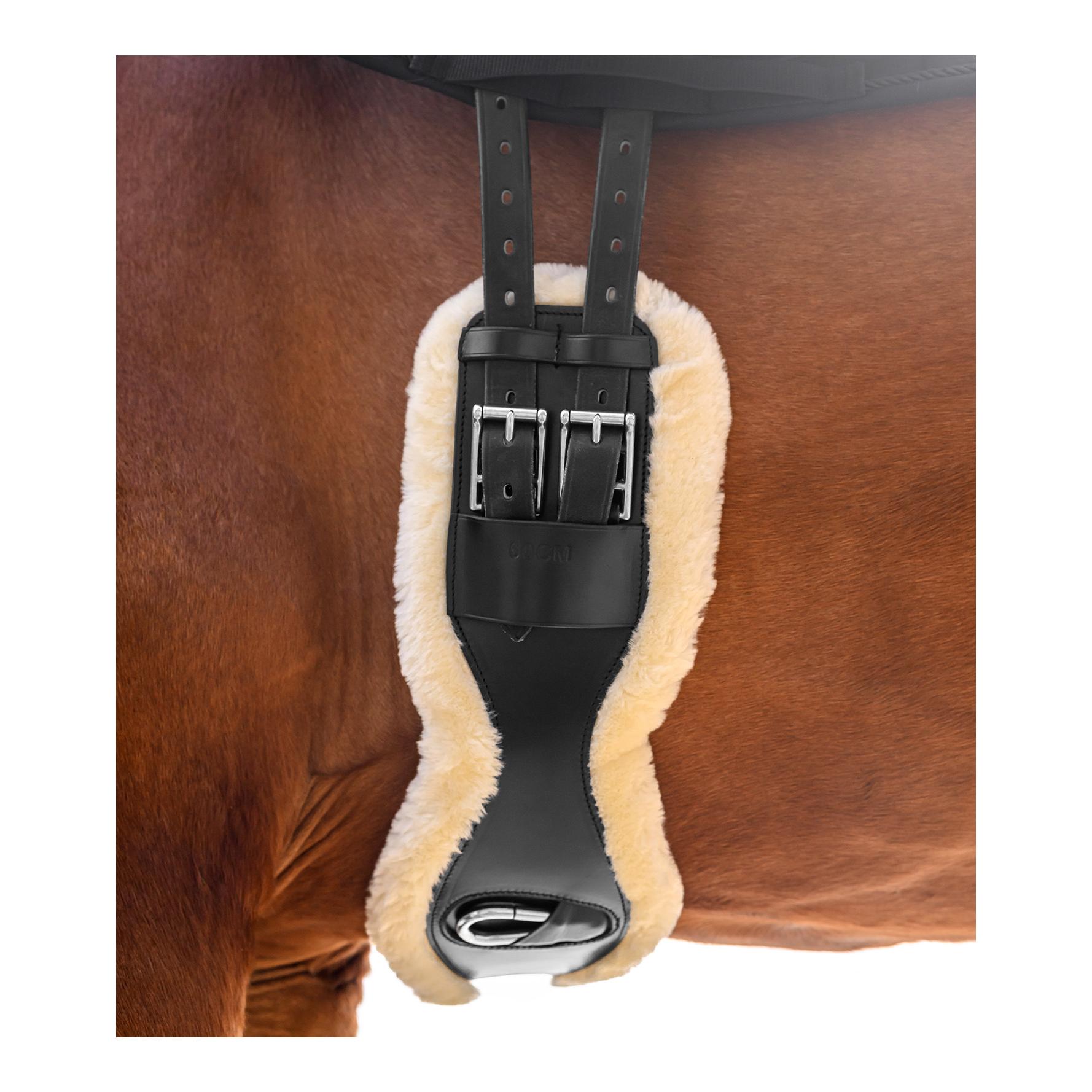 Ledersattelgurt mit ECO Wool