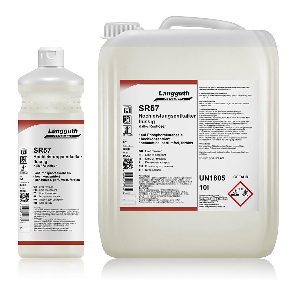 Détartrant haute puissance liquide SR57 - détartrant pour appareils à eau chaude, lave-vaisselle et machines à laver