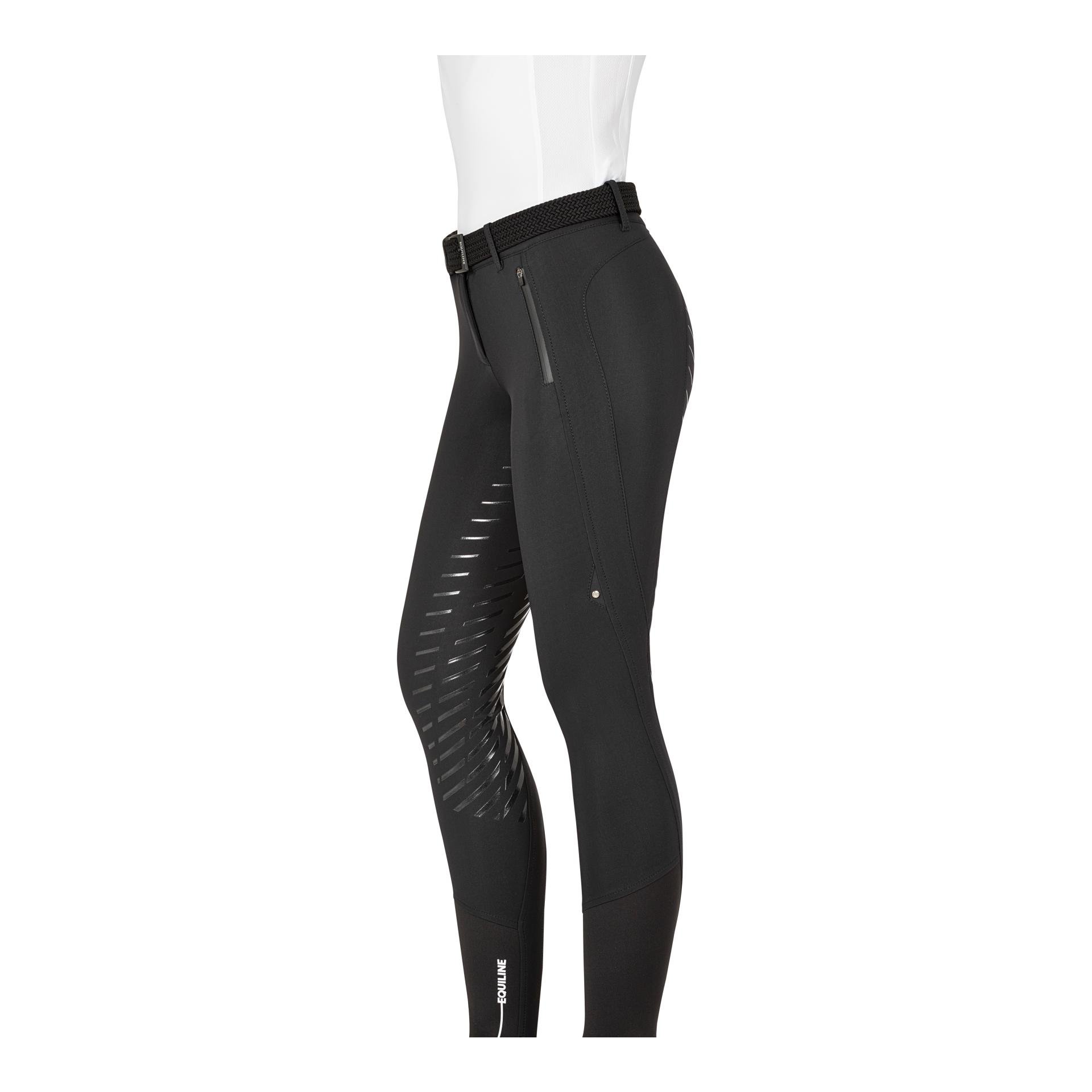 Pantalon d'équitation Cantaf à fond intégral pour femmes - noir