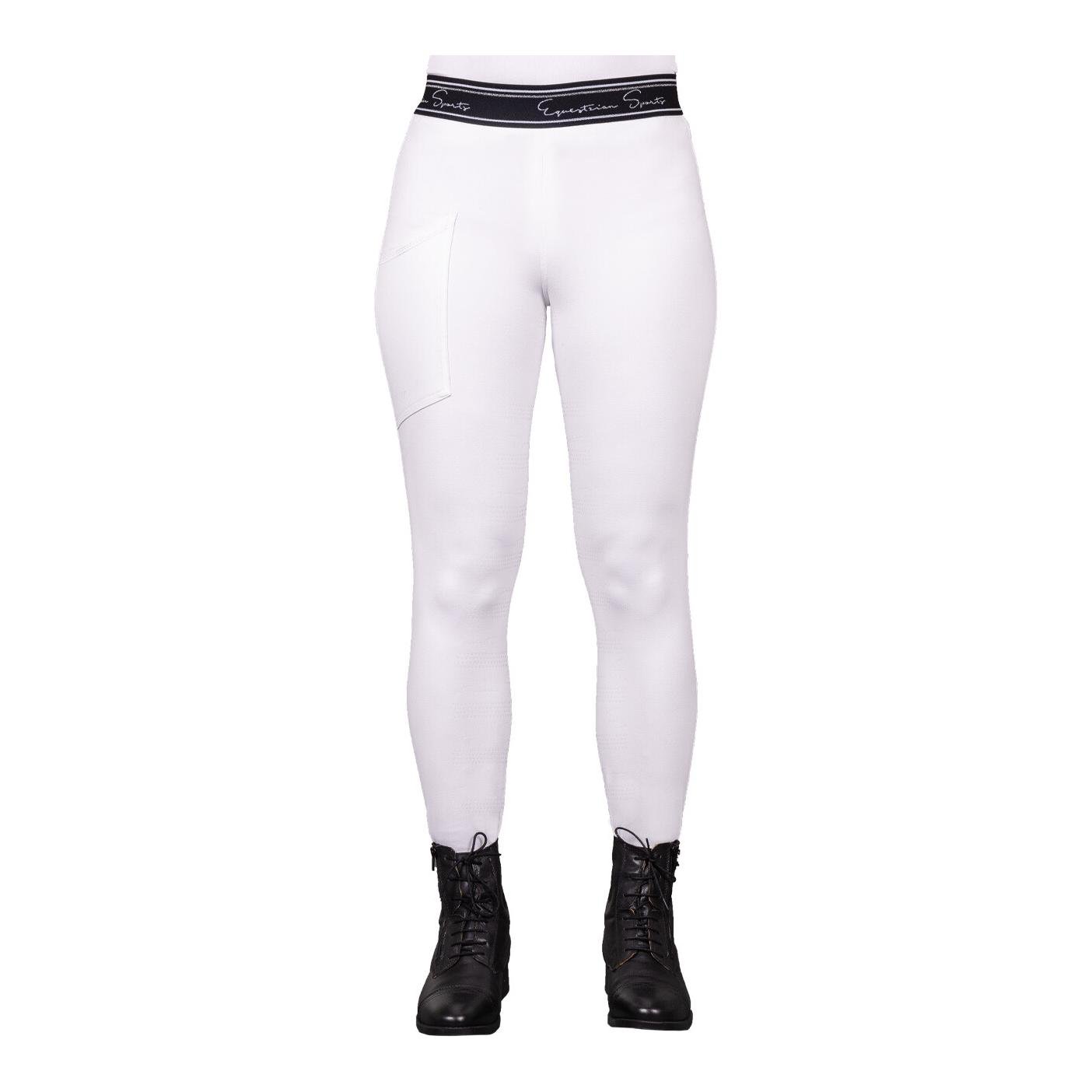 QHP Reitleggings Eden Competition Vollbesatz Damen, - Weiss -  Grösse: 40