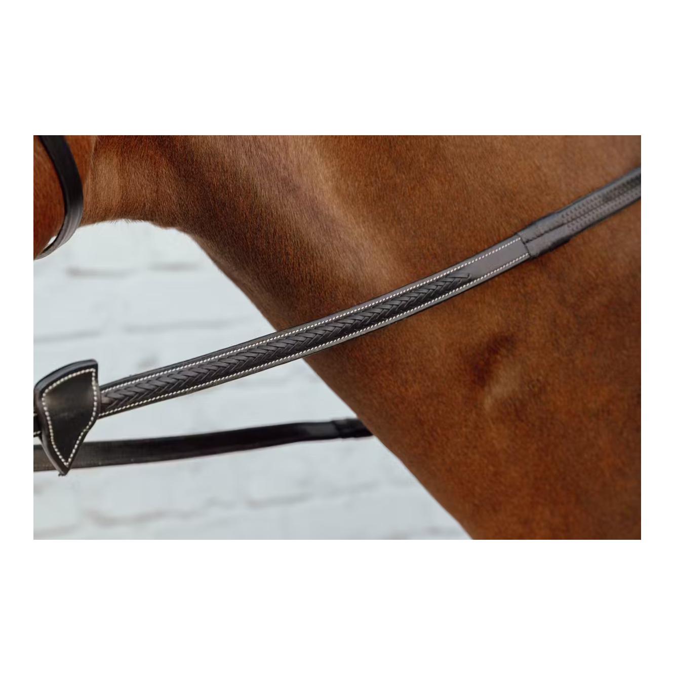 1/2'' Rubber reins with 7 leather loops and plaited finishing D 1/2'' Rubber reins with 7 leather loops and plaited finishing D
