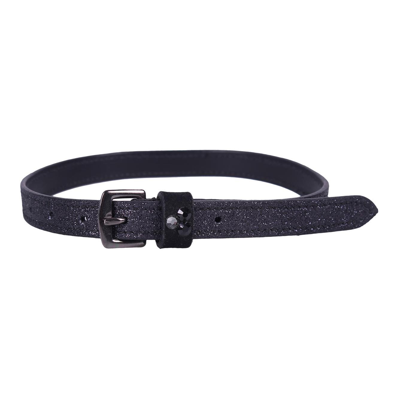 QHP Sporenriemen Shimmer - schwarz