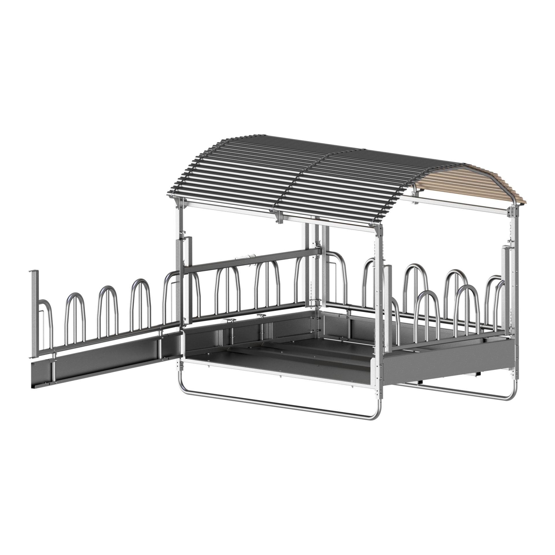 Agritubel Râtelier pour grosses balles avec cornadis de palissade