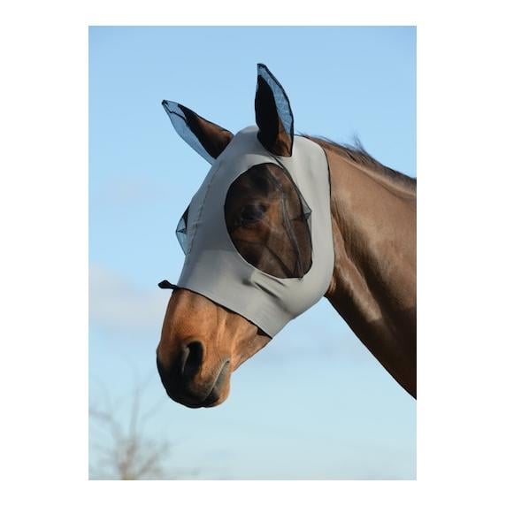 Fliegenmaske stretch - grau