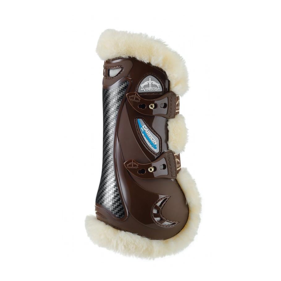 Sehnenschoner KUNSTFELL CARBON GEL VENTO Save The Sheep - braun