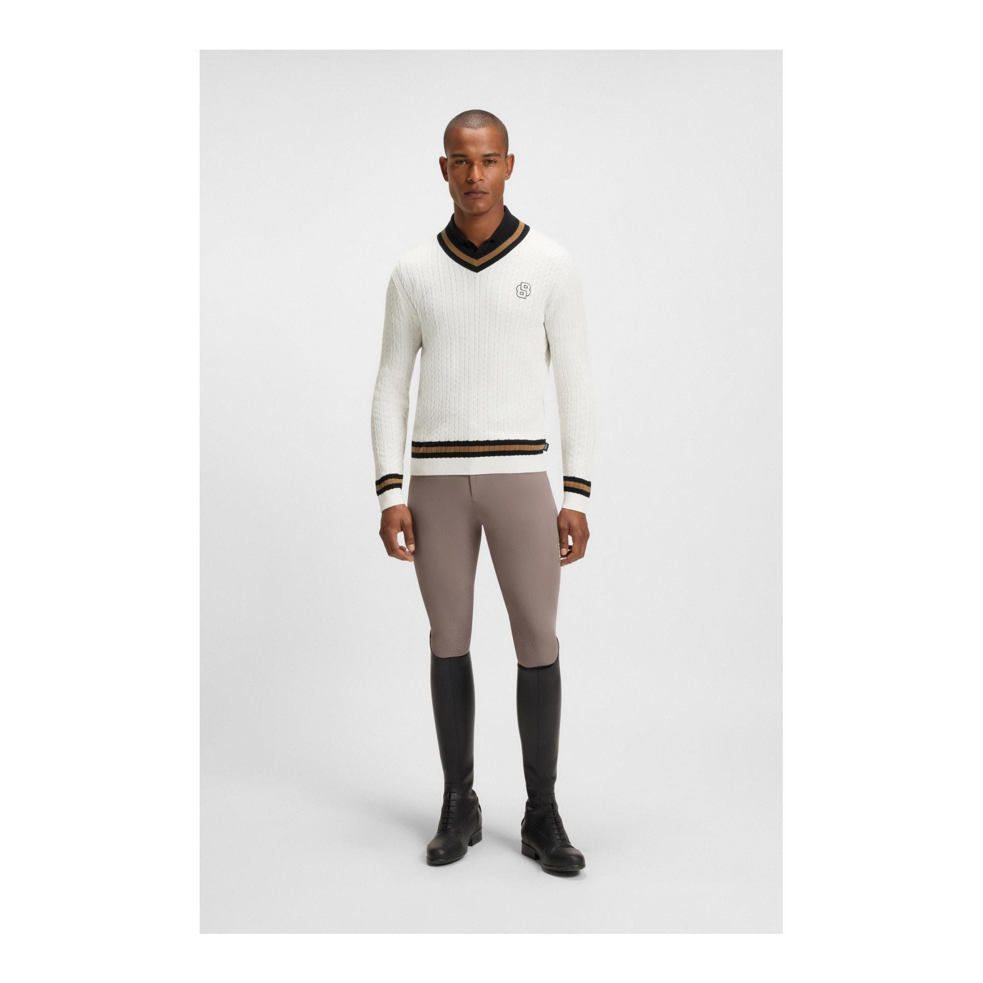 BOSS Equestrian Jan Pull en tricot Cable Hommes