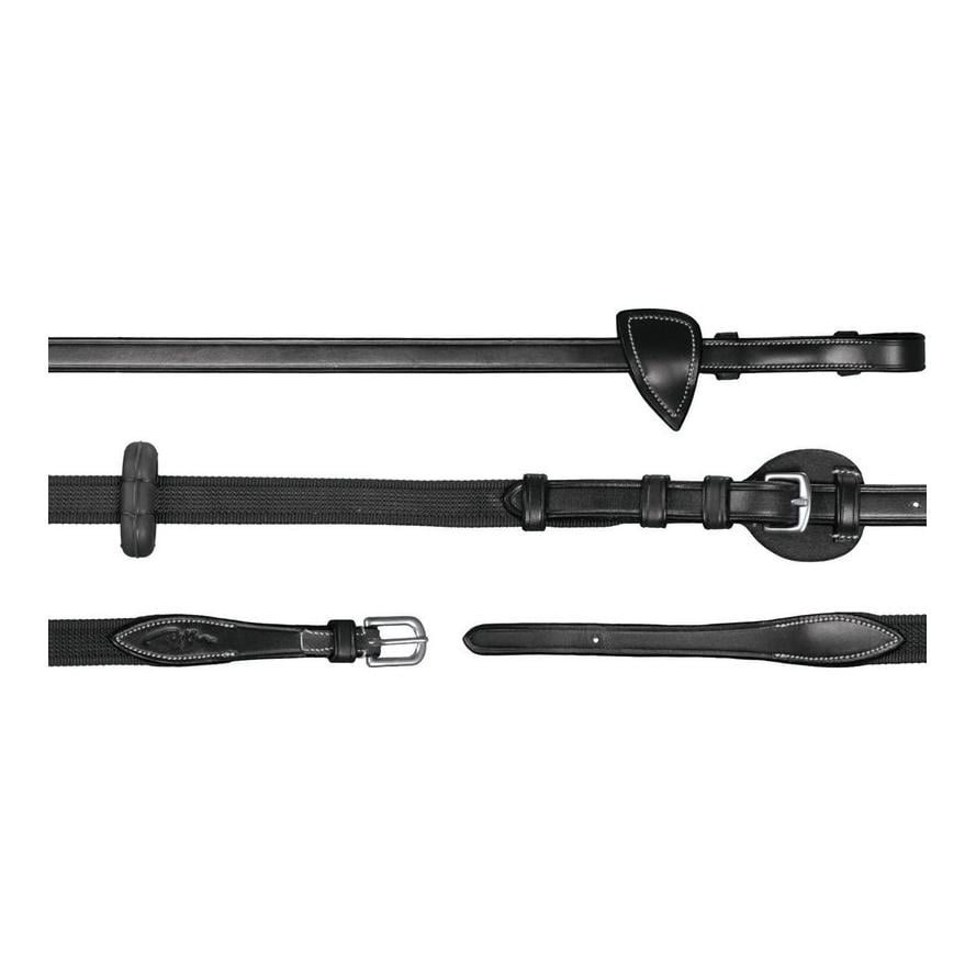 Zügel mit Antirutschstreifen - schwarz