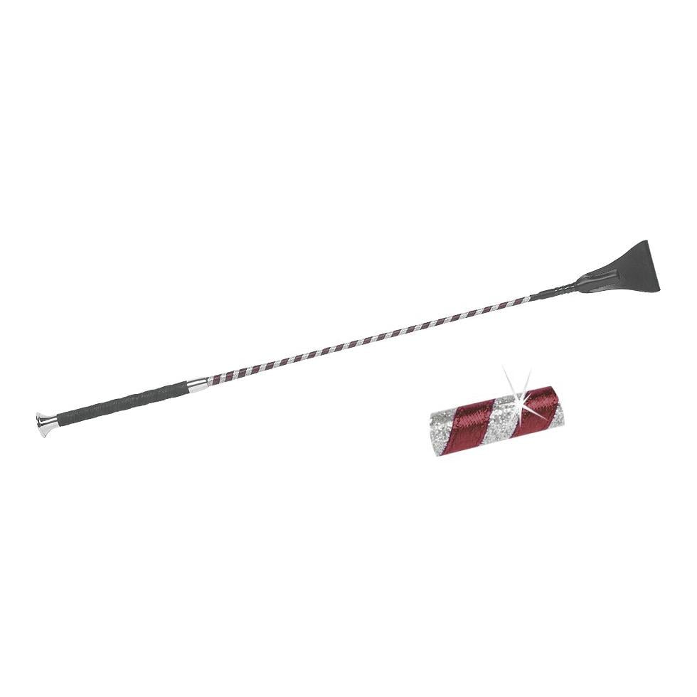 Cravache de saut Satin - Paillettes - bordeaux Cravache de saut Satin - Paillettes - bordeaux