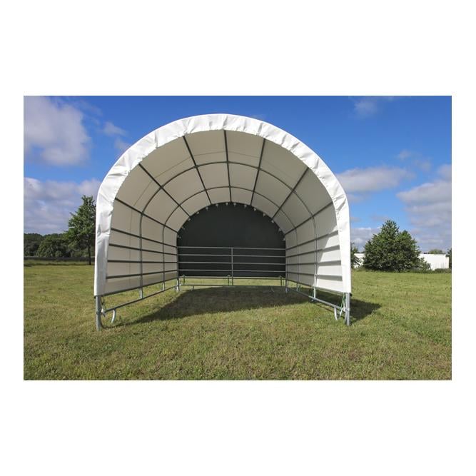 Mur pignon PVC avec système de sangles pour abri mobile