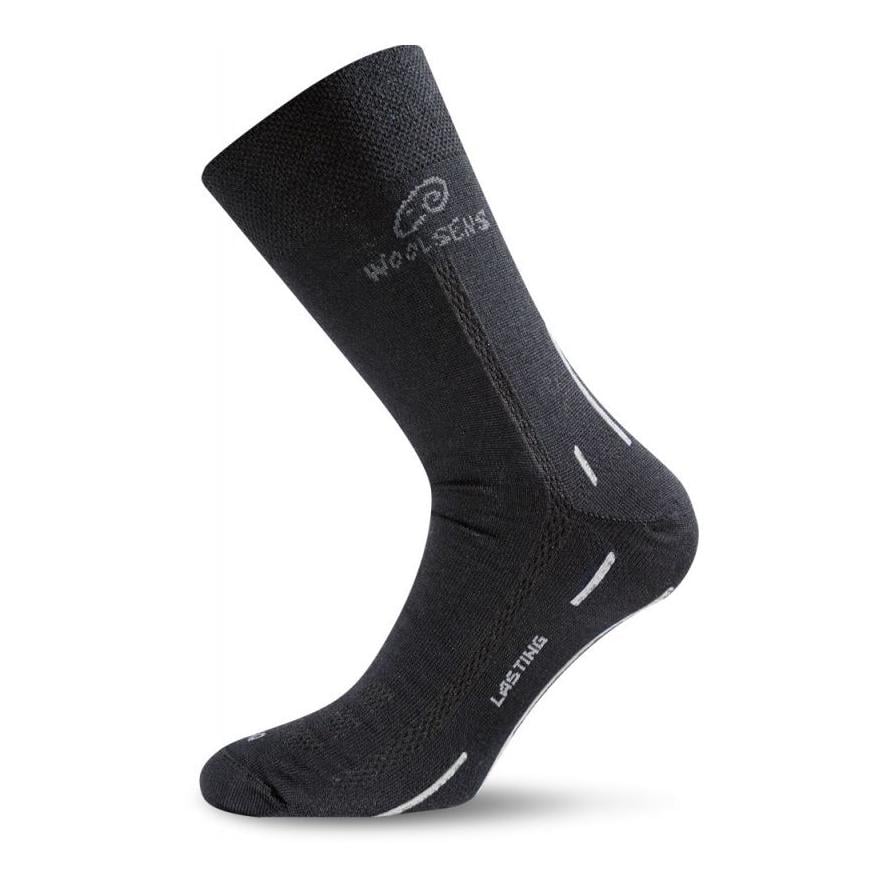 Chaussettes de randonnée unisexe en mérinos WLS - noir