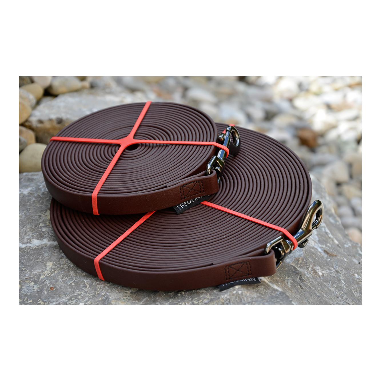 Laisse à pister Biothane STAY - brun chocolat Laisse à pister Biothane STAY - brun chocolat